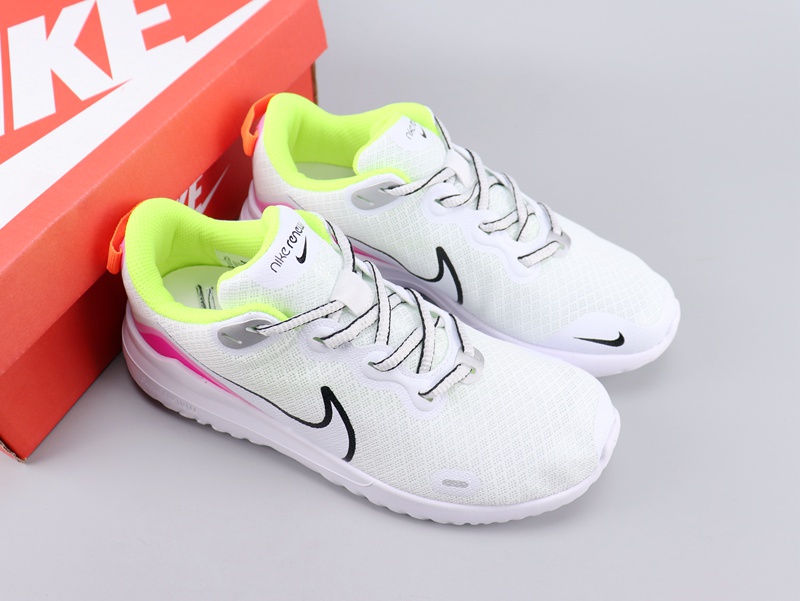 Women Nike Legned React White Pink Green Shoes